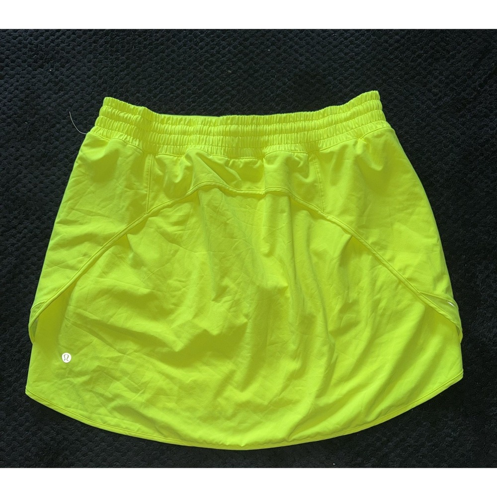 Lululemon Women's Hotty Hot Court Rival High rise Skirt Neon Green Size 14